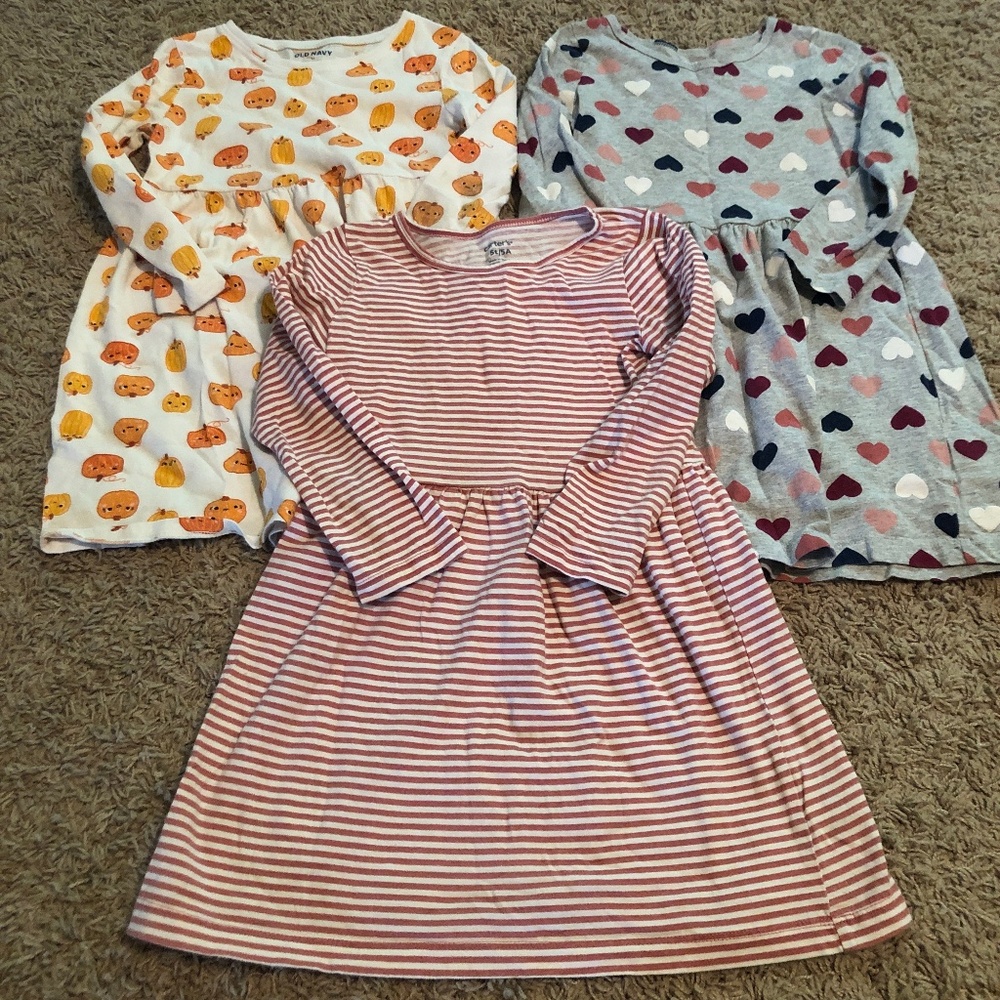Bundle of toddler play dresses, 5T